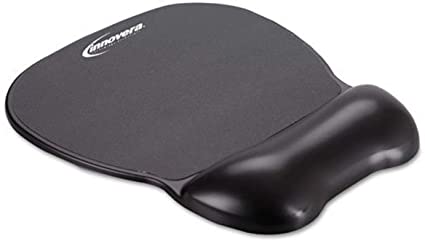 Innovera Gel Mouse Pad with Wrist Rest, Nonskid Base, 9 X 7.5 - Inches Black (51450)