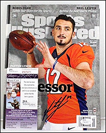 Paxton Lynch Autographed Signed Sports Illustrated Si Magazine Broncos Jsa Coa - Autographed NFL Magazines