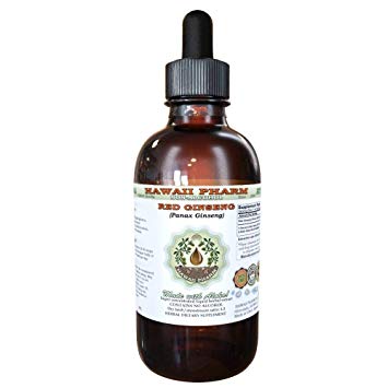 Red Ginseng Alcohol-FREE Liquid Extract, Organic Red Ginseng (Panax Ginseng) Dried Root Glycerite Natural Herbal Supplement, Hawaii Pharm, USA 2 fl.oz