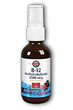 Kal 2500 Mcg B-12 Spray Berry Methylcobalamin, 2 Fluid Ounce