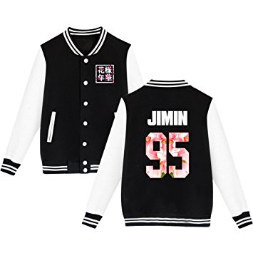 BTS Baseball Jacket Uniform Bangtan Boys Suga Jin Jimin Jung Kook Sweater Coat