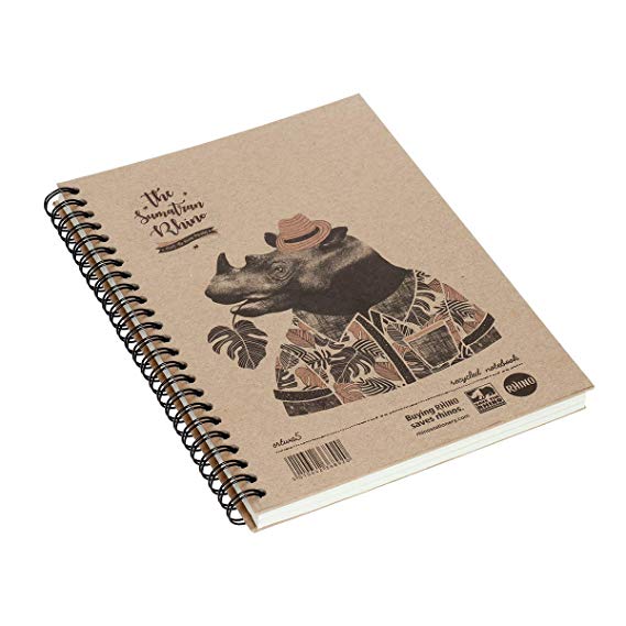 RHINO A5 Recycled Save the Rhino Hardback Notebook