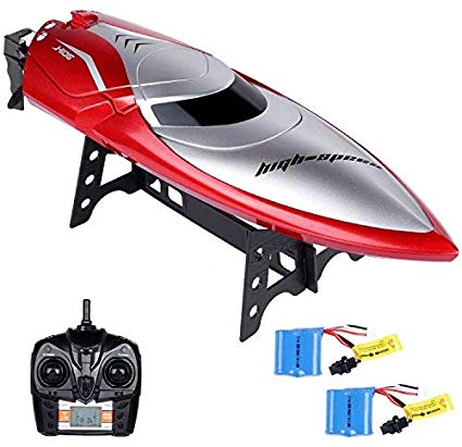 Lictin Remote Control Boat-Kids RC Boat 2.4GHz High Speed RC Boat Electric Racing Boat with 2 Batteries The Sailing Time up to 14min for Kids