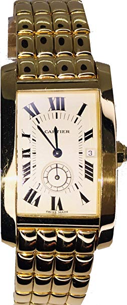 Cartier Tank Americaine Quartz Male Watch 8012905 (Certified Pre-Owned)