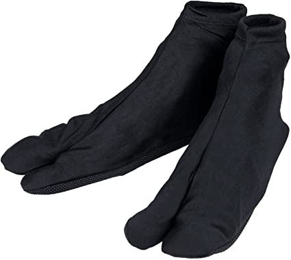 KYOETSU Men's Black Color Tabi Strech Socks 25 cm-28 cm