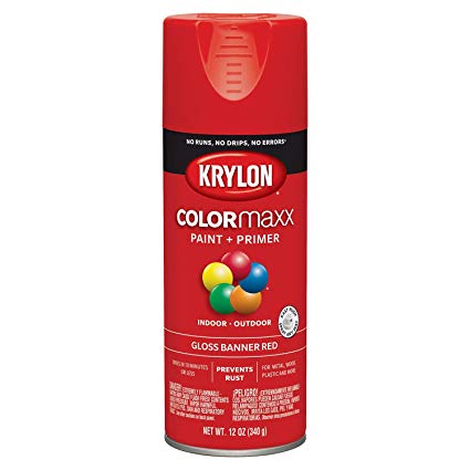 Krylon K05503007 COLORmaxx Spray Paint, Aerosol, Banner Red