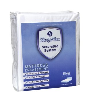 SleepMax® Advanced SecuraBed System 100% Waterproof Bed Bug Proof Mattress Encasement (King)
