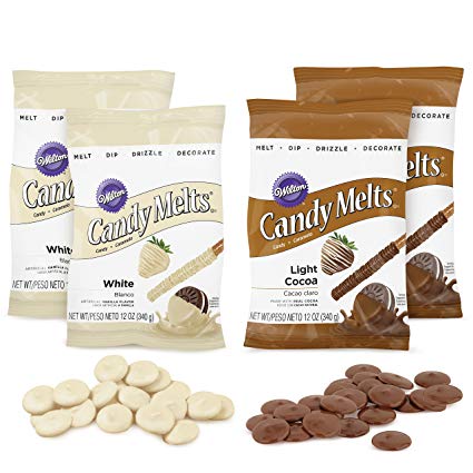 Wilton Light Cocoa and White Candy Melts Candy Set, 4-Piece