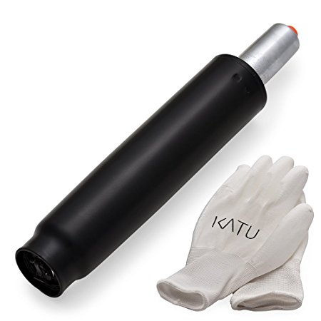 KATU BW-120 Office Chair Gas Lift Cylinder Replacement Universal Size, Heavy Duty, 5 years warranty. 15.5 Inch, Color Black. Plus free gloves.