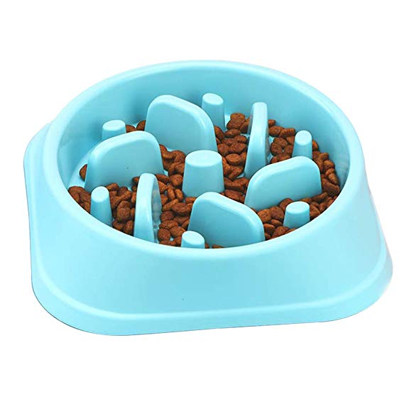 STARUBY Slow Feeder Dog Bowl, Slow Feeder Dog Bowls, Dog Food Bowl,Eco-friendly Medium Size Blue