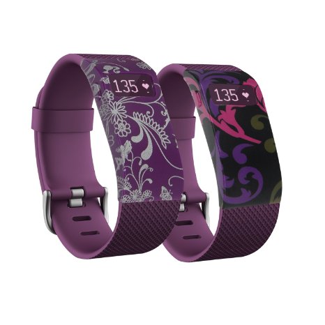 TreasureMax USA Brand for Fitbit Charge/Fitbit Charge HR Vibrant Soft Slim Designer Sleeve/Band Cover/Protective Case (ONLY for Fitbit Charge/Fitbit Charge HR, Not Include Fitness Tracker or Band )