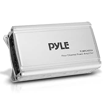 Pyle 4-Channel Weather-Resistant Audio Amplifier System - 1200W Max Bridged, 800W Max Stereo Designed For ATV, UTV, 4X4, Jeep, Motorcycle and Marine, and any other Weather Resistant Application