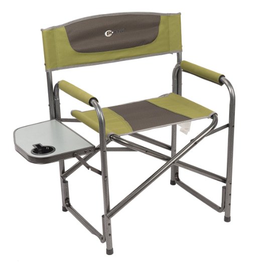 Portal Aluminum Ultra Large Portable Director's Folding Chair with Side Table Supports 300lbs