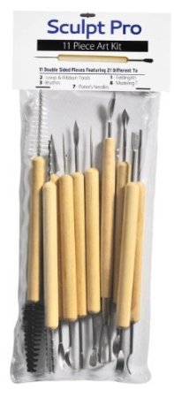 Sculpting Tools- 11 Double-Sided Pieces with 21 Tools- Pottery Art Set by Sculpt Pro