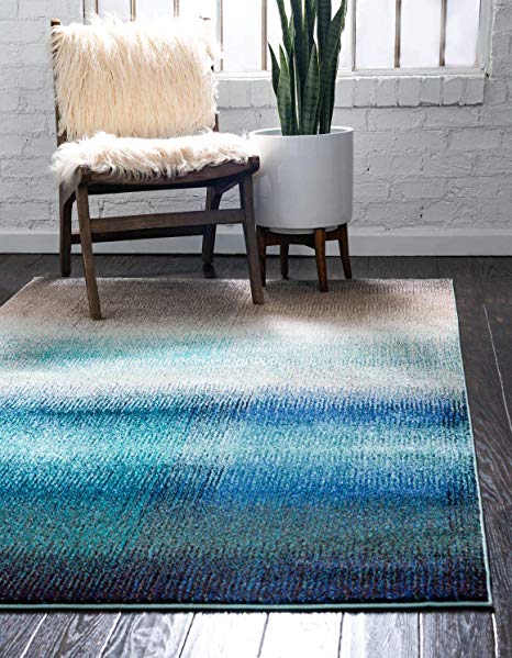 Unique Loom Estrella Collection Vibrant Abstract Blue Area Rug (10' 6 x 16' 5)