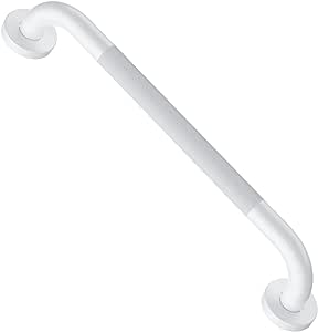 16 Inch Oil Rubbed White Shower Grab Bar w/Anti Slip Grip, ZUEXT Stainless Steel Bath Grab Bar,Bathroom Balance Bar, Wall Mount Safety Handrail Support, Handicap Injury Elderly Senior Assist Handle