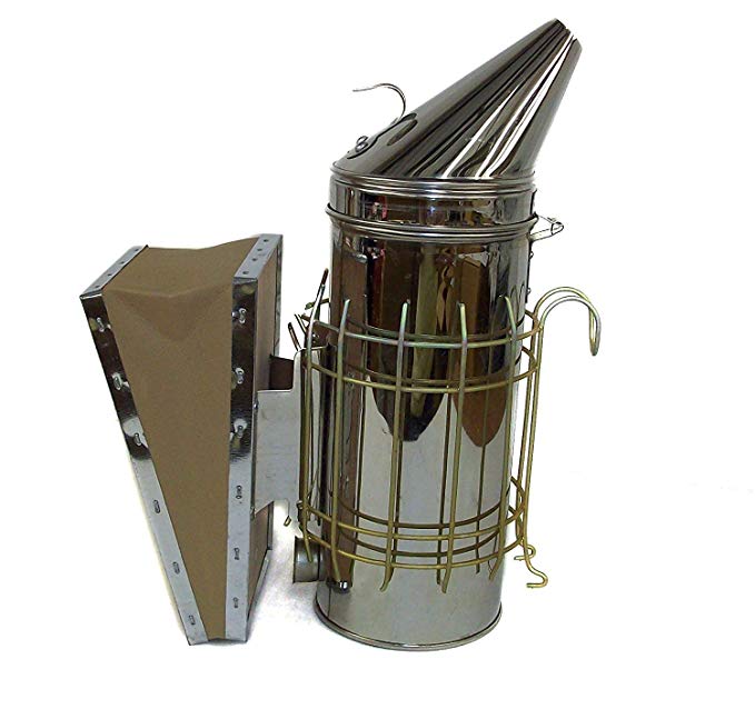 New Large Bee Hive Smoker Stainless Steel w/Heat Shield Beekeeping Equipment (by VIVO)