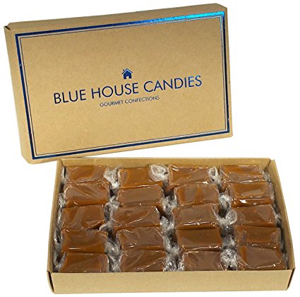 Blue House Soft and Chewy Handcrafted Gourmet Caramel Candies, Gift Boxed (Original Caramels)