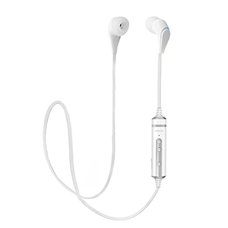 Koncen® X7 Mini Lightweight Bluetooth 4.1 Wireless Stereo Sports/running & Gym/exercise Bluetooth Earbuds Headphones Headsets W/microphone for Iphone6 5s 4s 4, Ipad 2 3 4 New Ipad, Ipod, Android, Samsung Galaxy, Smart Phones Bluetooth Devices (White)