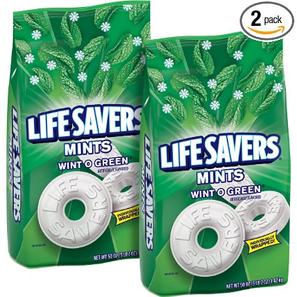 LifeSavers Hard Wint-O-Green, 50-Ounce Bags (Pack of 2)
