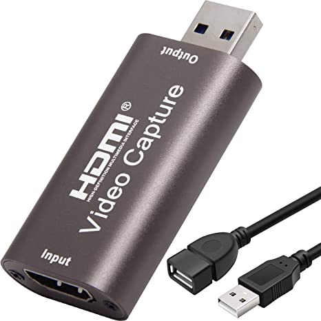 MavisLink Video Capture Card - HDMI (4K@60FPS) to USB (1080P@60FPS), Video Recording via DSLR/Camcorder for Game Live, Streaming, Video Conference