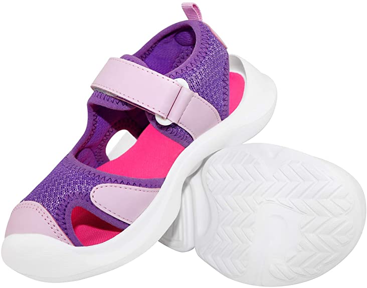V.Step Kids Sandals, Bump Toe Sandals for Girls Boys Toddler, Lightweight Outdoor Shoes with Breathable Mesh Waterproof Sole