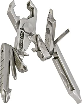 Swiss Tech ST53100 Micro Pocket Multi-Tools (19-in-1), Solid Stainless Steel Construction, Polished Finish, Uses Include: Camping, Outdoors, Hardware, Platinum Series Tin, Pack of 1, 1 Pack