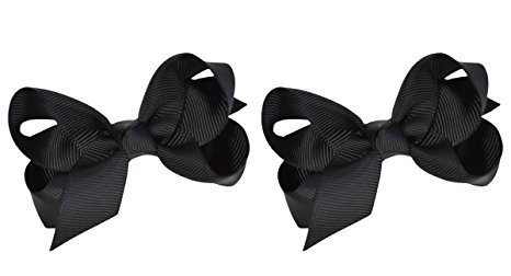 Sweet and Simple 2.75 Inch Boutique Hair Bow Set (2) Hair Bows By Funny Girl Designs