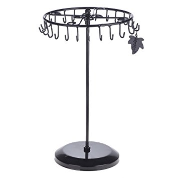 Black Rotating Necklace Holder Bracelet Stand / Jewelry Organizer / Jewelry Tree by MyGift