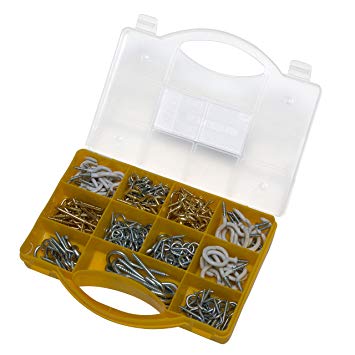 Hook Assortment – 292 Pieces – D.I.Y. and Home Improvement Project Accessories with Carry Case By Brackit