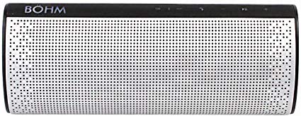 BÖHM S4 Portable Wireless Bluetooth Speaker 12W Loud HD Sound Rich Bass Built- In Mic 12 Hours Playtime Use Indoors/Outdoors 32ft Bluetooth Range - Silver