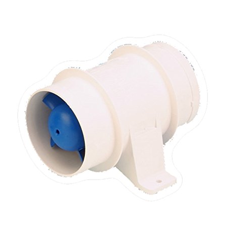 Rule In Line Marine Bilge Blower, Slip On Connections, Efficient and Quiet High Volume Air Flow