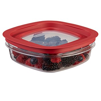 Rubbermaid Easy Find Lid Premier Food Storage Container, Red, 3-cup (FG7H76TRCHILI)