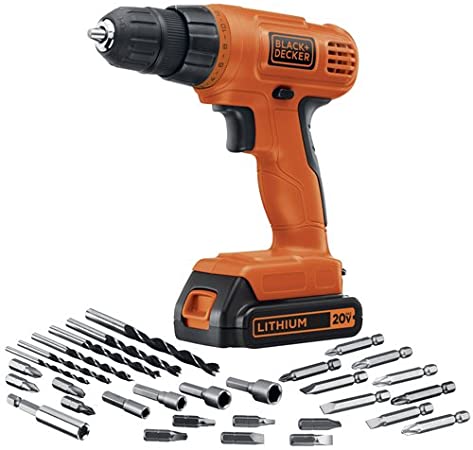 BLACK DECKER 20V MAX Cordless Drill / Driver with 30-Piece Accessories (LD120VA)