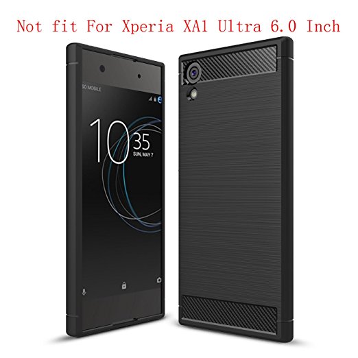 Sony Xperia XA1 Case, Sony Xperia Z6 Case, (Not for Sony Xperia XA1 Ultra 6 Inch) Suensan TPU Shock Absorption Technology Raised Bezels Protective Case Cover for Sony Xperia XA1 Phone (TPU Black)