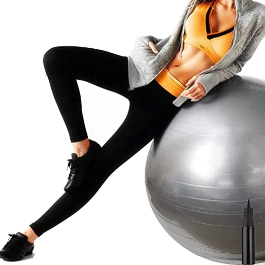 VIPELE Exercise Ball (65CM) for Fitness, Stability, Balance & Yoga, Quick Pump Included - Anti Burst Professional Quality Design