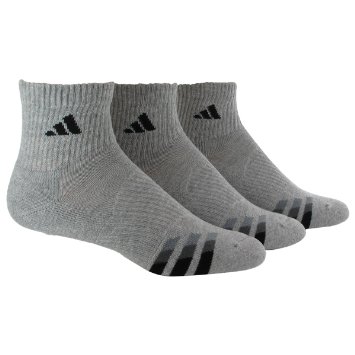 adidas Men's Cushioned 3-Pack Quarter Socks