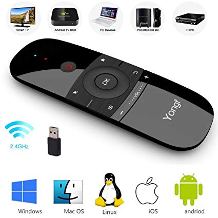 Wireless keyboard, Yongf 2.4G mini Wireless Keyboard and Fly Mouse with Mouse Game Handle Android Remote Control for Smart TV Android TV Box PC HTPC IPTV Media Player