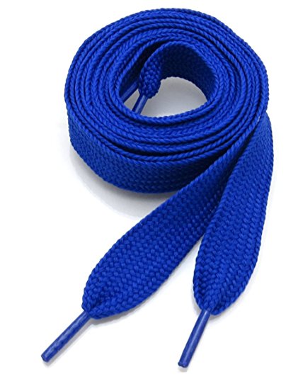 Shoe Laces Flat Thick - 50 Inches Long - Blue (Royal)