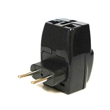 Tmvel TRIADAPT Type C 3-Outlet Travel Adapter Plug for Most of Europe, Turkey