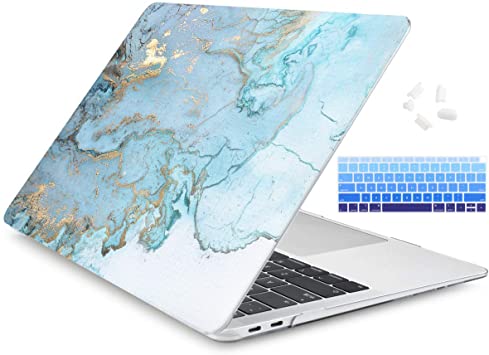 Dongke for New MacBook Air 13 Inch Case 2019 2018 Release A1932, Crystal Clear Hard Shell Cover for MacBook Air 13" with Retina Display & Touch ID - Art Pattern