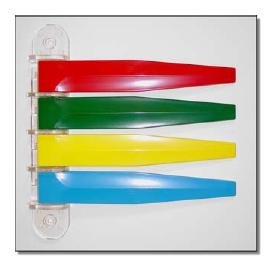 Primary Color Exam Room Flags, 4 Flags by Kull Industries