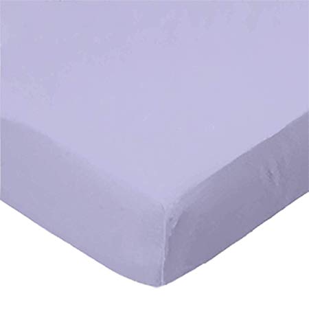 SheetWorld Fitted 100% Cotton Jersey Pack N Play Sheet Fits Graco Square Playard 36 x 36, Solid Lavender, Made in USA