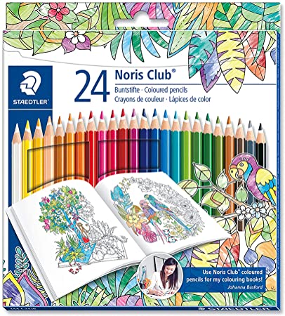 STAEDTLER Noris Club Colouring Pencils, Exclusive Johanna Basford Edition - Assorted, Pack of 24 (144 C24JB)