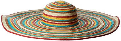 San Diego Hat Company Women's 8-Inch Brim Floppy Stripe Sun Hat