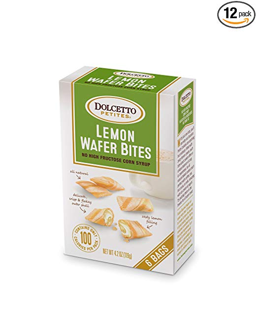 Dolcetto Lemon Wafer Bites, 4.2 Ounce (Pack of 12)