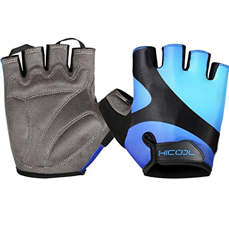 HiCool Cycling Gloves Breathable Half Finger Bicycle Gloves for Weightlifting Cycling Bodybuilding And More - Women and Men Sporting Gloves