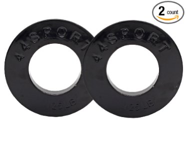 44SPORT Olympic Fractional Plates -Pair of 1.25 lbs Black Weights