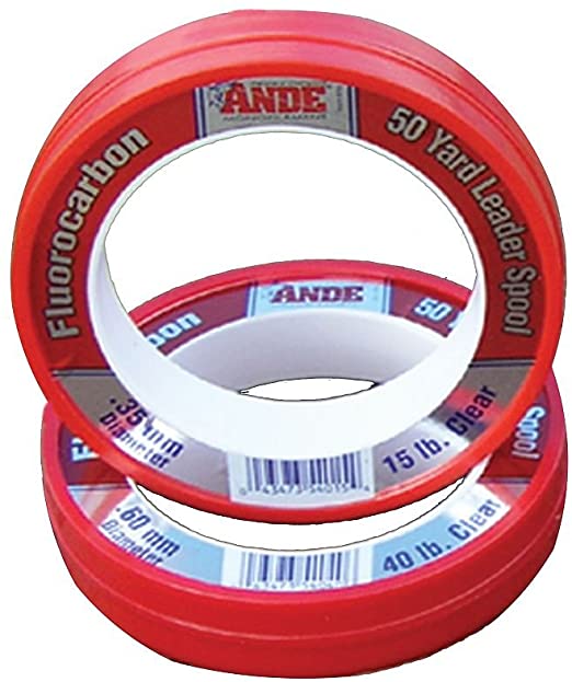 Ande FCW50-50 Clear Fluorocarbon Leader, 50-Yard, 50-Pound