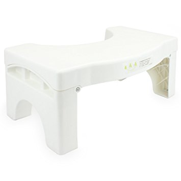 Folding White Toilet Stool, Bathroom Squat Potty For Natural & Comfortable Aid, Training Seat Green